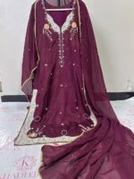 Mahveen 3 pc Unstitched - Image 48