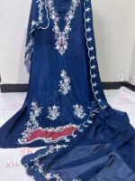 Abeer | Embroidered Russian Silk Ensemble - Image 4