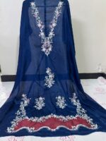 Abeer | Embroidered Russian Silk Ensemble - Image 8
