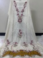 Abeer | Embroidered Russian Silk Ensemble - Image 7