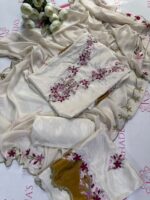 Abeer | Embroidered Russian Silk Ensemble - Image 15