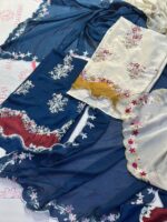 Abeer | Embroidered Russian Silk Ensemble - Image 21