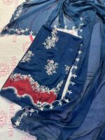 Abeer | Embroidered Russian Silk Ensemble - Image 20