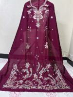 Embroidered Sheesha Silk 3-Piece Suit - Image 3