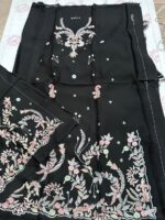Embroidered Sheesha Silk 3-Piece Suit - Image 6